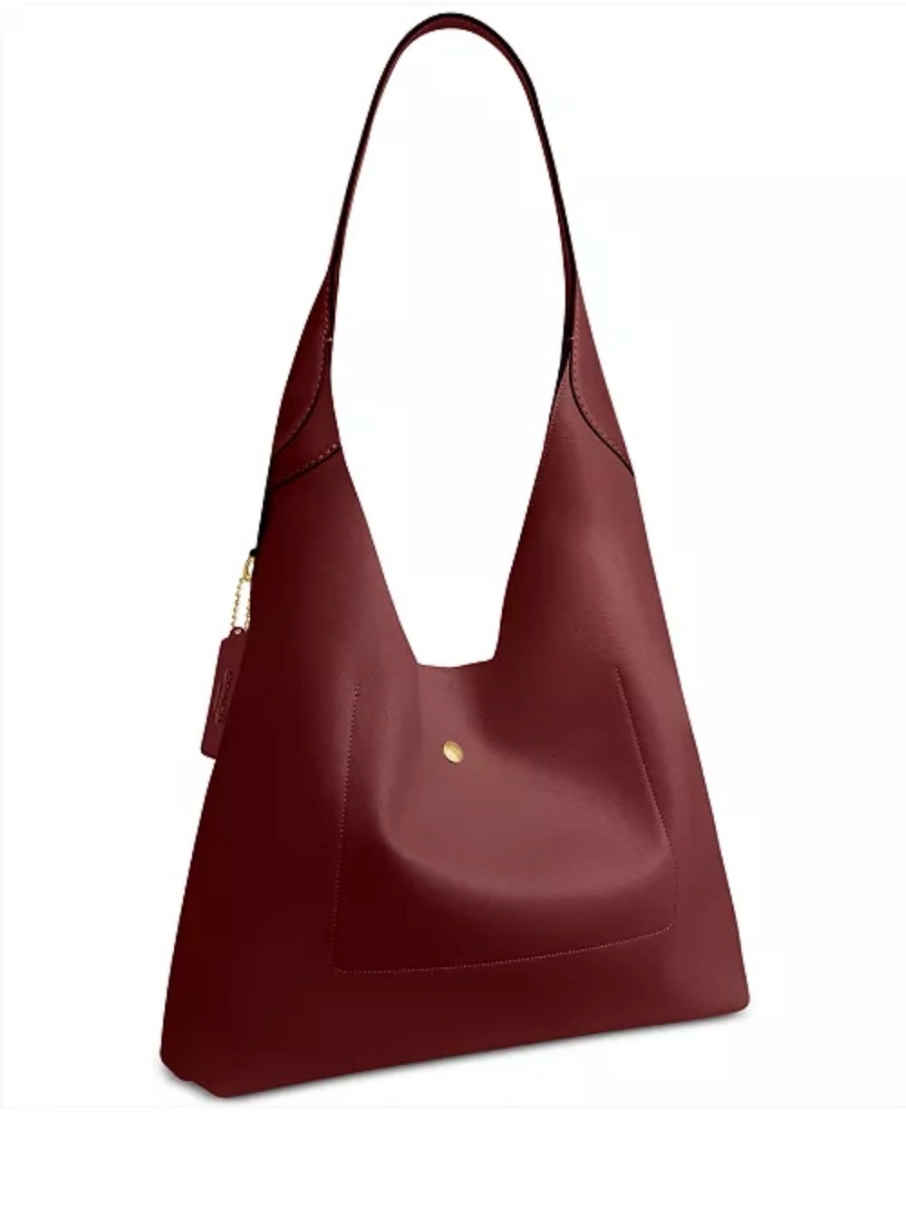 NWT Coach Brooklyn 39 Dark Ruby Natural Grain Leather Shoulder Bag $495 - Picture 2 of 9